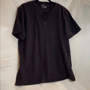 Black Henley style shirt